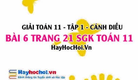 Giải bài 6 trang 21 Toán 11 tập 1 SGK Cánh Diều